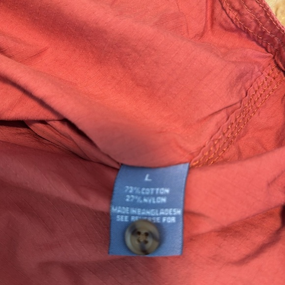 RK Performance Fishing Short Sleeve Men's Large Shirt Orange Multiple Pockets - Picture 10 of 11